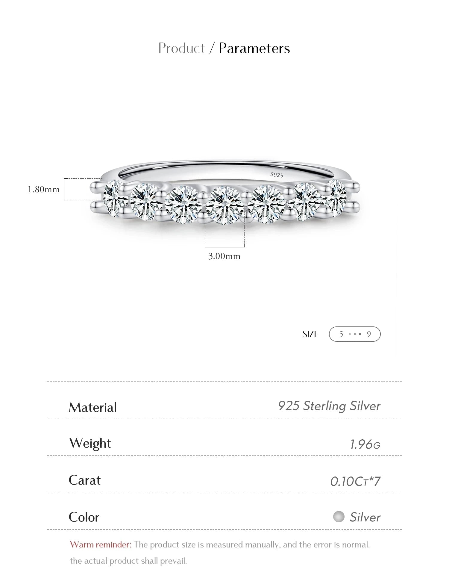 Moissanite Wedding Band