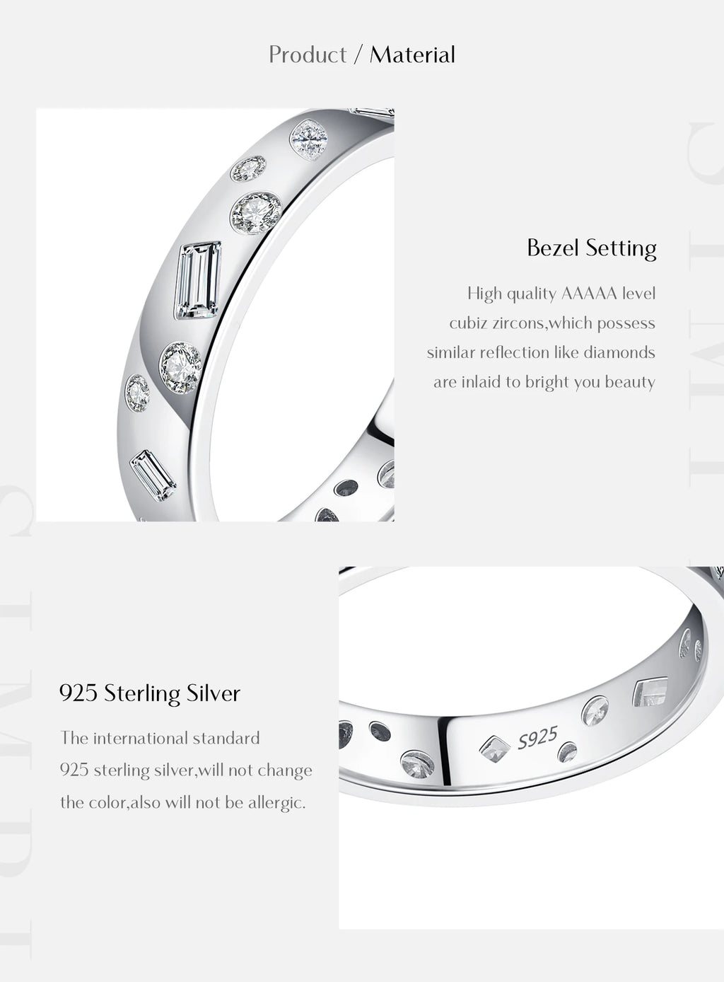 Geometric Dazzling CZ Ring.
