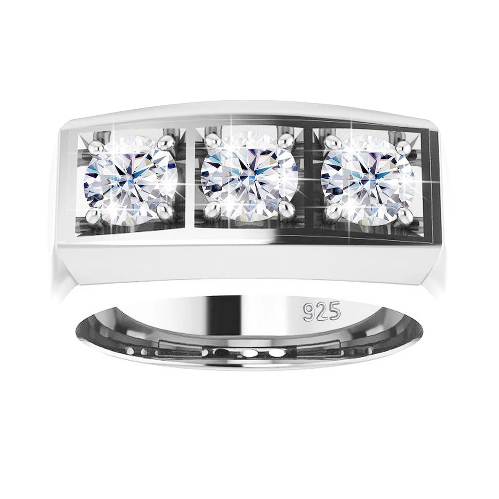 Men Moissanite Ring