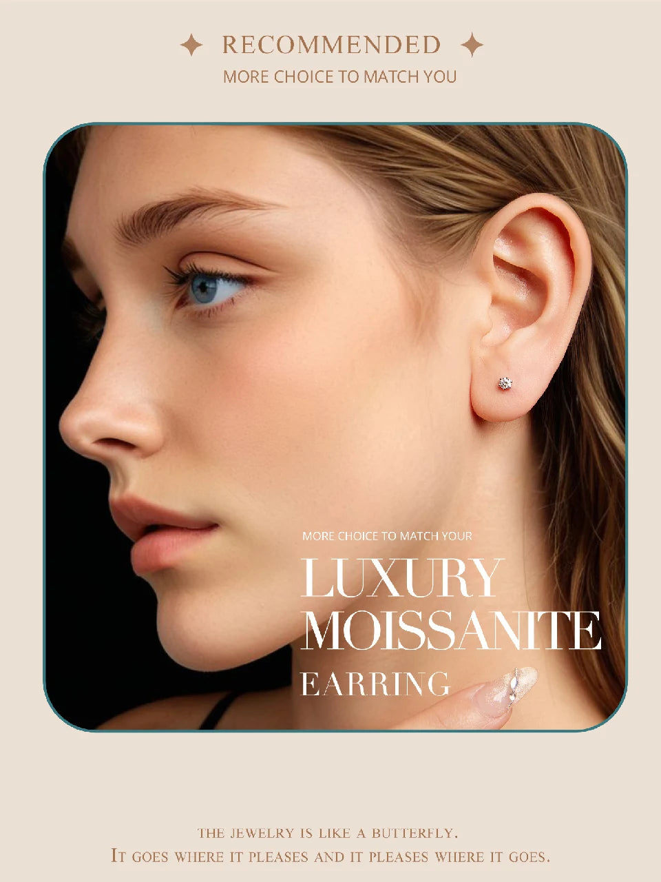 Moissanite Wedding Stud Earrings