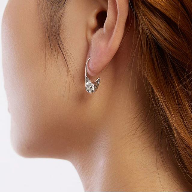 Cat Earrings Pet Hoop Cute Lovely Animal kitty