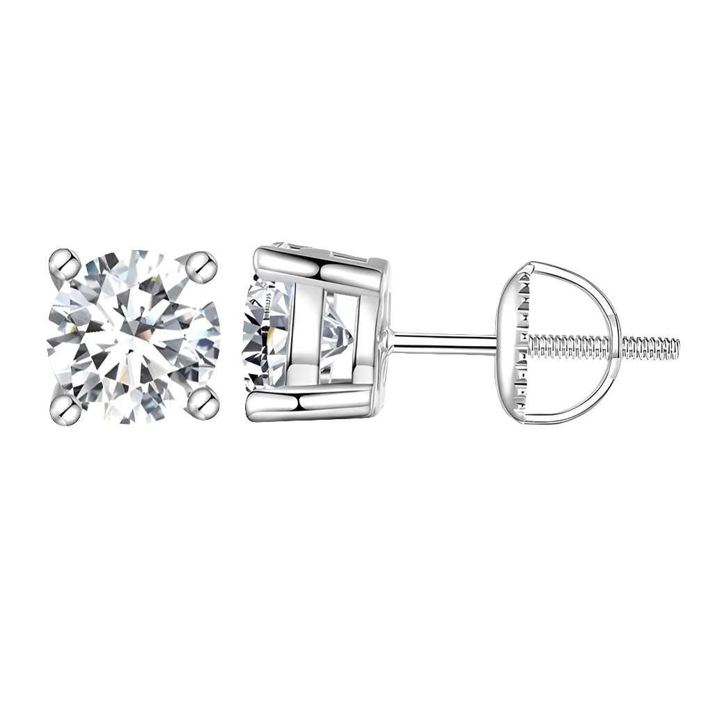 Moissanite Stud Earring.